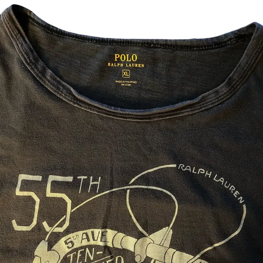 Vtg Polo Ralph Lauren T-Shirt 55th Inter-Boro Ten-Speed Cycling Tour Faded  XL